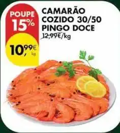 Pingo Doce Pingo doce - camarão cozido 30/50 promoção