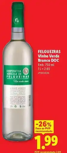 Lidl Felgueiras - vinho verde branco doc promoção