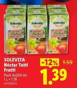 Lidl Solevita - néctar tutti frutti promoção