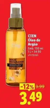 Lidl Cien - oleo de argio promoção