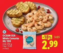 Lidl Ocean sea - miolo camarão promoção