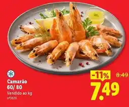 Lidl Camarão 60/80 promoção