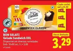 Lidl Nature - gelado sandwich xxl promoção