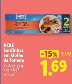 Lidl Sardinhas em molho de tomate promoção