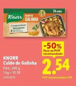 Lidl Knorr - caldo de galinha promoção