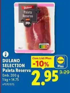 Lidl Dulano - paleta reserva promoção