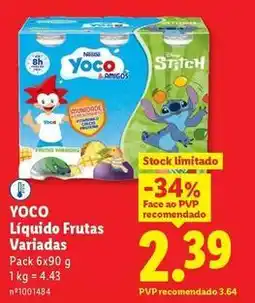 Lidl Yoco - liquido frutas variadas promoção