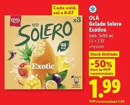 Lidl A+ - gelado solero exotico promoção