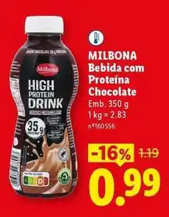 Lidl Milbona - bebida com proteina chocolate promoção