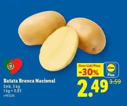 Lidl Nacional - batata branca promoção