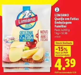 Lidl Limiano - queijo em fatias embalagem familiar promoção