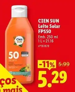 Lidl Cien - leite solar fps50 promoção