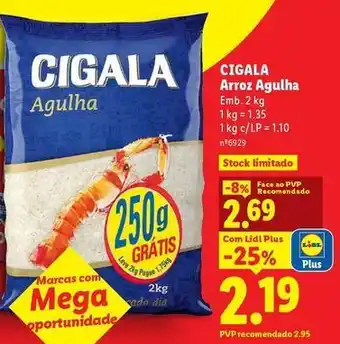 Lidl Cigala - arroz agulha promoção