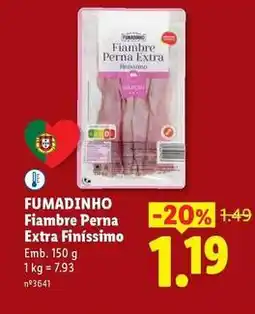 Lidl Fumadinho - fiambre perna extra finissimo promoção
