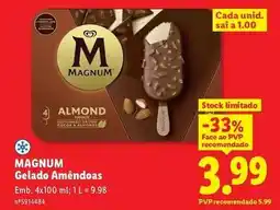 Lidl Magnum - gelado amendoas promoção