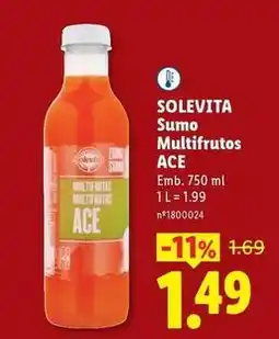Lidl Solevita - sumo multifrutos promoção