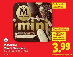 Lidl Magnum - mini 3 chocolates promoção