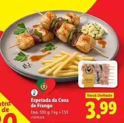 Lidl Espetada da coxa de frango promoção