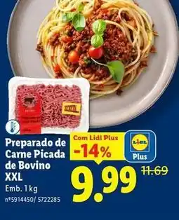 Lidl com - preparado de carne picada de bovino xxl promoção