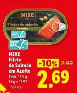 Lidl Nixe Filete de Salmão em Azeite promoção