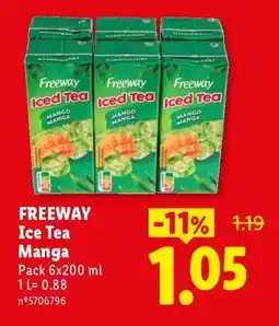 Lidl FREEWAY Ice Tea Manga promoção