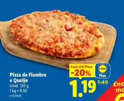 Lidl Pizza de Fiambre e Queijo promoção