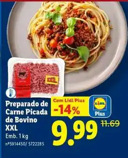 Lidl Preparado de Carne Picada de Bovino XXL promoção