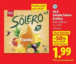 Lidl OLÁ Gelado Solero Exótico promoção