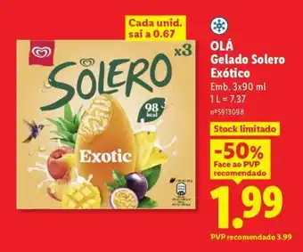 Lidl OLÁ Gelado Solero Exótico promoção