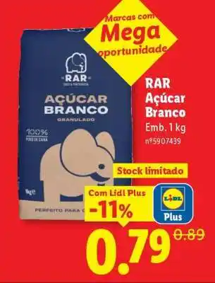 Lidl RAR Açúcar Branco promoção