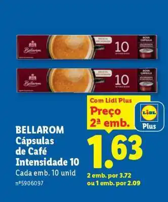 Lidl Bellarom Cápsulas de Café Intensidade 10 promoção