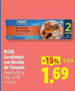 Lidl NIXE Sardinhas em Molho de Tomate promoção
