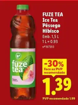 Lidl FUZE TEA Ice Tea Pêssego Hibisco promoção