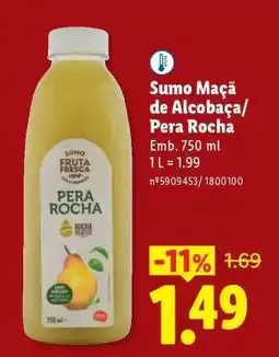 Lidl Sumo Maçã de Alcobaça/Pera Rocha promoção