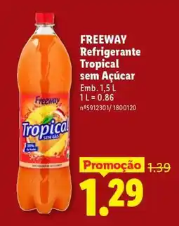 Lidl Freeway Refrigerante Tropical sem Açúcar promoção