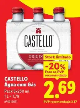 Lidl CASTELLO Água com Gás promoção