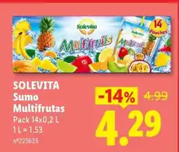 Lidl SOLEVITA Sumo Multifrutas promoção