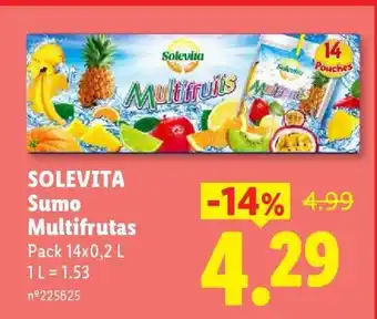 Lidl SOLEVITA Sumo Multifrutas promoção