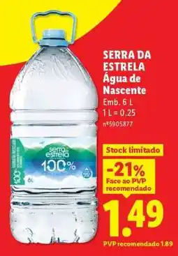 Lidl Serra da Estrela Água de Nascente promoção