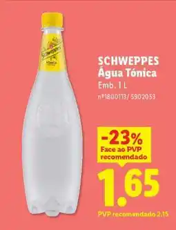 Lidl Schweppes Água Tónica promoção