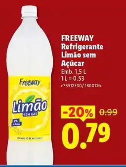Lidl FREEWAY Refrigerante Limão sem Açúcar promoção