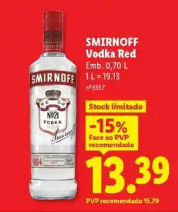 Lidl SMIRNOFF Vodka Red promoção