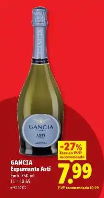 Lidl GANCIA Espumante Asti promoção