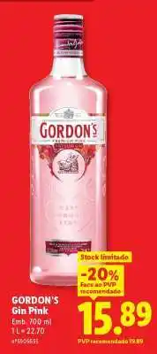 Lidl GORDON'S Gin Pink promoção