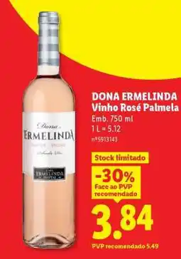 Lidl DONA ERMELINDA Vinho Rosé Palmela promoção