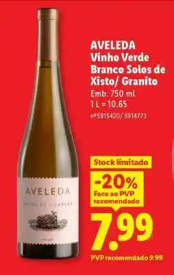 Lidl AVELEDA Vinho Verde Branco Solos de Xisto/ Granito promoção