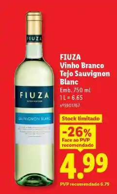 Lidl FIUZA Vinho Branco Tejo Sauvignon Blanc promoção