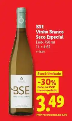 Lidl BSE Vinho Branco Seco Especial promoção