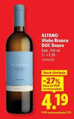 Lidl ALTANO Vinho Branco DOC Douro promoção