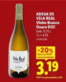 Lidl ADEGA DE VILA REAL Vinho Branco Douro DOC promoção